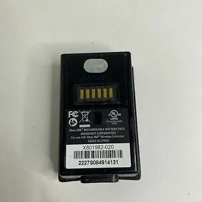 Microsoft Xbox 360 Black Rechargeable Battery Pack OEM X801982-020 Tested • $12.95