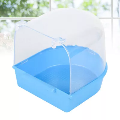 Bath Cage For Canary Bird Bath Bowl Plastic Bird Bath Cage Covered For Birds • £11.25