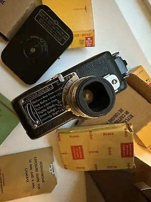 Vintage Magazine Cine Kodak 16mm Video Camera With Brown Case Kodachrome II • $75