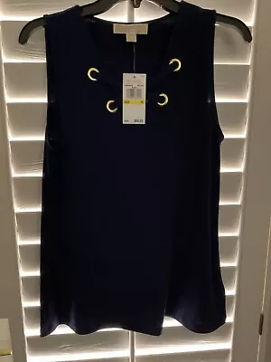 NWT- Michael Kors Womens Top-size M-Navy • $9.99