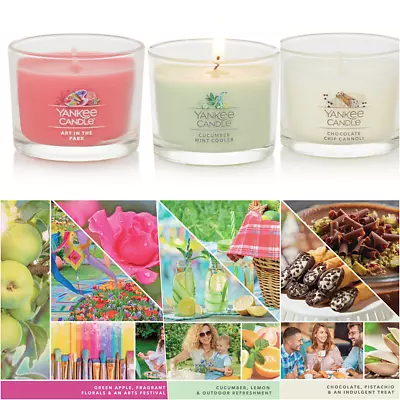 Yankee Candle 3-pack Mini Candle Set Lemon Apple Sandalwood Chocolate Vanilla • £19.46