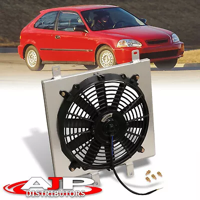 12  Performance Aluminum Radiator Fan Shroud For 1992-2000 Civic EG EK Manual • $64.99