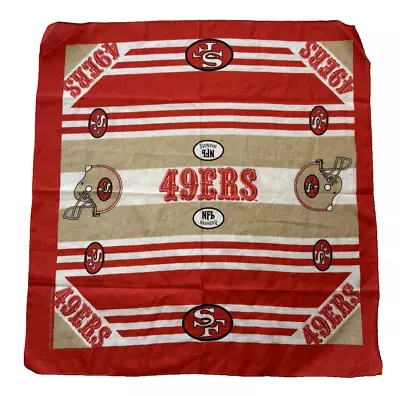 Vintage San Francisco 49ers Bandanna Handkerchief USA Made 90’s Era Souvenir • $13.88