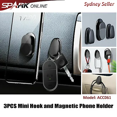 £5.52 • Buy Magnetic Car Phone Holder Stand Mini Bracket Key Cable Wall Hanging Hook AD 061