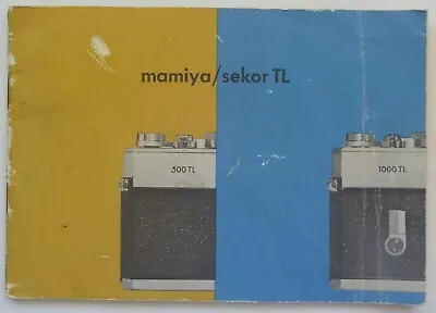 Mamiya / Sekor Instructions Manual Book For 500 TL And 1000 TL - Original. • $3.98