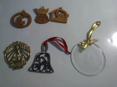 Inspirational And Nativity Ornaments Lot Of 6 • $13