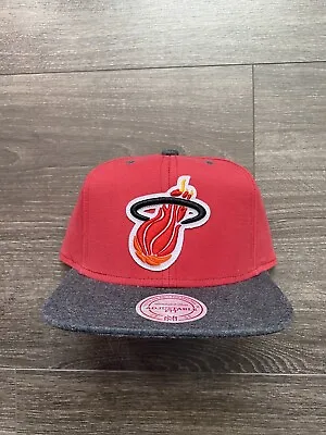 Mitchell & Ness NBA Miami Heat Jersey Fleece Snapback Hat • £15