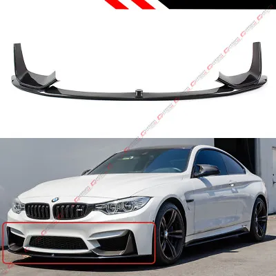 For 2015-19 BMW F80 M3 F82 M4 Carbon Fiber Front Bumper Lip + 2 Pc Splitters Set • $365.99