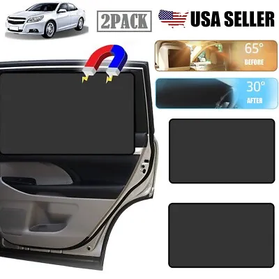 2× Magnetic Auto Car Suction Sun Shade Curtain Full Shading Sunshade Accessories • $9.90