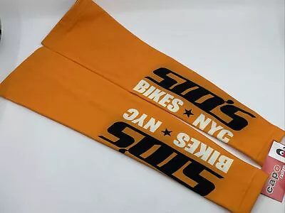 NEW Capo Custom SID'S BIKES NYC Orange Large / X-Large Super Roubaix ARM WARMERS • $17.09