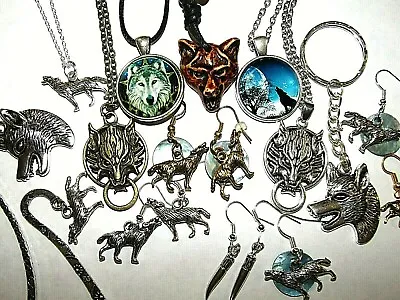 £2.99 • Buy Wolf Jewellery Necklace Earrings Bookmark Keyring Huge Selection Fast Gift Idea 