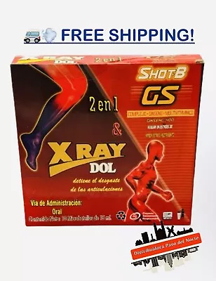 SHOT B GS & X RAY DOL | Complejo B Con Ginseng (10 Microbotellas  Bebibles) • $27.99