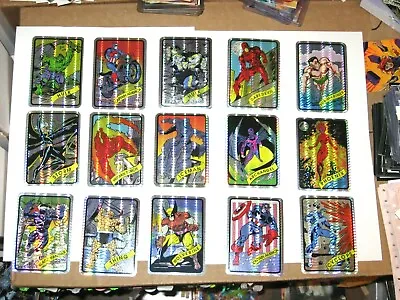 1990 Marvel Universe Vending Machine Prism Stickers 15 Complete Card Set Avenger • $599.99