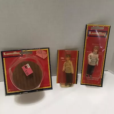 Vintage Lundby Dollhouse Table And 2 Men NEW SEALED Sweden • $39.99