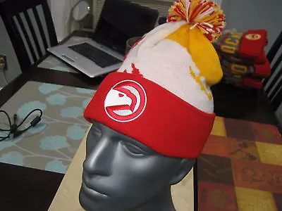 MENS ATLANTA HAWKS RETRO Mitchell & Ness Winter BEANIE HAT PAINT SPLATTER  NWT • $12.89