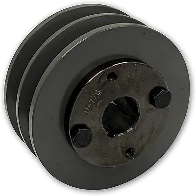 Cast Iron Electric Motor Pulley Sheave 5.25  Two Groove For B Bx 5l Belts • $68.92