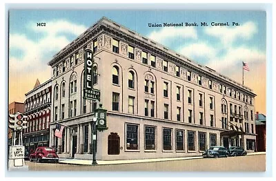 Union National Bank Mt Mount Carmel Pa Pennsylvania Postcard (ck4) • $5.95