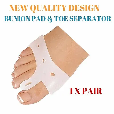 NEW Gel Bunion Protector Toe Spacer Straightener Separator Alignment Pain Relief • $10.89