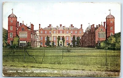 Postcard Cobham Hall Kent West Front England • £2.75