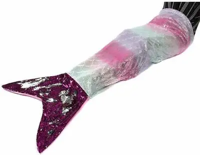 Pink & Rainbow Shimmer Mermaid Sparkly Sequins Tail Warmer Kids Blanket • £12.89