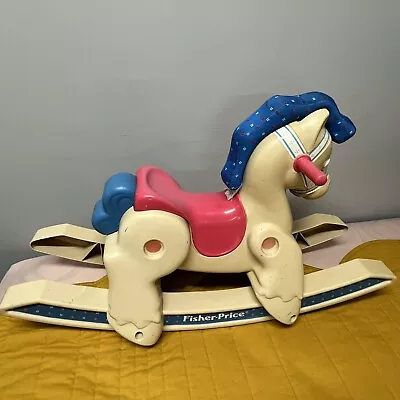 Vintage 1988 Fisher Price Rocking Horse Pony Toddler Children's Ride On Toy 1016 • $65