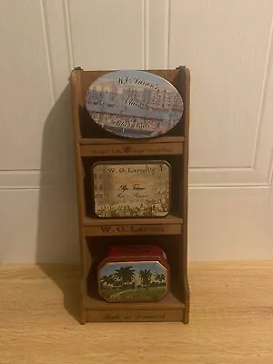 W.O.Larsen Pipe Tobacco Tins + Stand • $49.72