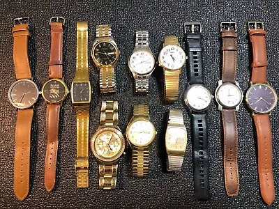 Men’s Watch Lot Of (12) Vintage/Now CitizenPulsarMichael KorsArmitronKodak • $149.99