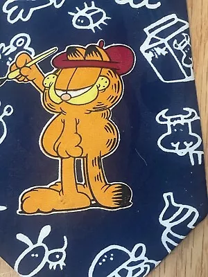 EXC Vintage 1978 GARFIELD Drawing Artiste  Neck Tie By Balancine Hot Cakes • $12