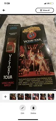 Michael Jackson Jackson 5 Rare Victory Tour Musical Alarm Watch From 1989s MIB • $199