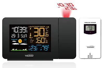 Youshiko Weather Station & Projection Clock Radio Control 2023 UK Version • £27.99