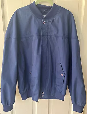 Vintage Munsingwear Jacket Mens Large L Navy Full Zip Bomber Golf Windbreaker • $24