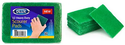 24 Heavy Duty Abrasive Scourer Pads Green Scrub Kitchen Pot Cleaner Scrubber Pad • £6.29