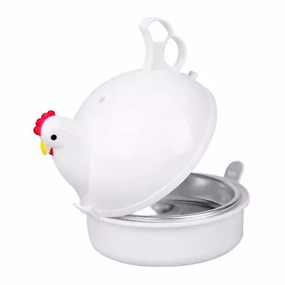Egg Cooker 4 Eggs Chicken‑Shaped Heat Resistant Microwave Eggs Boiler For Home • $14.87