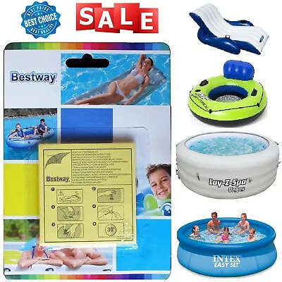 Inflatable Pool Hot Tub Repair Kit 10 Adhesive Patches For Lay Z Spa Paddling HQ • £3.29