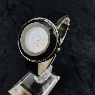 £6.99 • Buy Comely® Designer Ladies Watch 3D Glass Black Strap New Battery Chunky