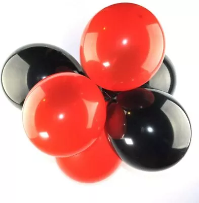 20 Pack Of 12  Black/Red Latex Balloons Kid Birthday Party Decor Metallic Color • $2.48