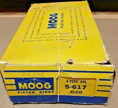 1947-55 Kaiser Frazer Henry J 6 Cyl Piston Ring Set Moog # 5-617 .040 3 5/16  • $90