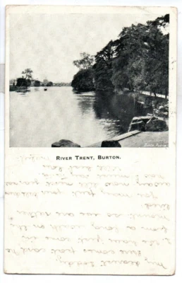 £2 • Buy Undivided Back Victorian Postcard - River Trent, Burton, Staffordshire, 1901.