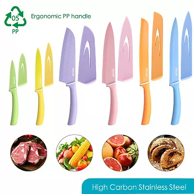 12-Piece Kitchen Knife Set Multicolor Advantage Cutlery Slicing Cutting Knives • $14.99