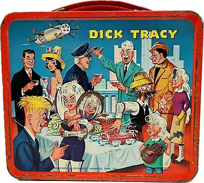 Vintage 1967 Dick Tracy Aladdin Brand Metal Lunchbox No Thermos • $89