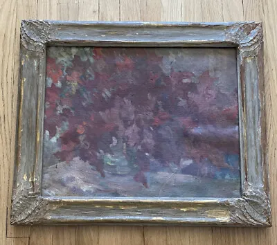 Newcomb Macklin Style Carved Wood Impressionist Frame & Double Side O/C Painting • $225