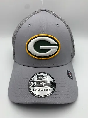 New Era Green Bay Packers NFL Team 39THIRTY Flex Hat/Cap - Men's Size: L/XL Gray • $24.98