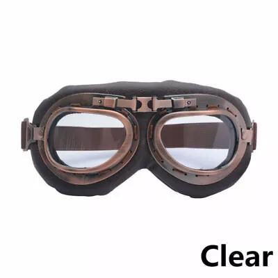 Universal Motorcycle Goggles Flying Scooter Pilot Aviator Helmet Glasses AU • $24.41