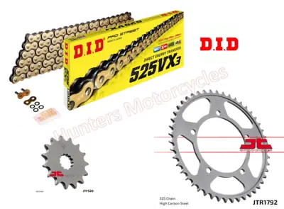 Suzuki GSXR600 K6-L0 (2006 To 2010) DID Gold X-Ring Chain & JT Sprockets Kit Set • $130.71