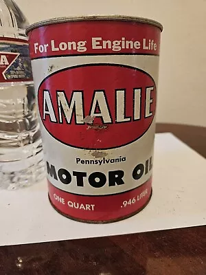 Vintage Motor Oil Can AMALIE Pennsylvania Motor Oil For Long Engine Life • $12.50