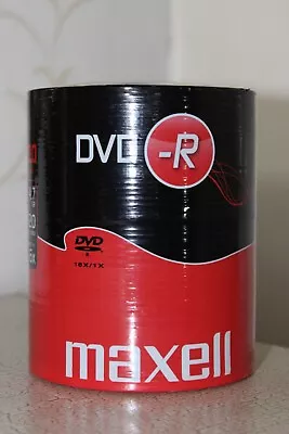 100 Genuine Maxell DVD-R 16x 4.7GB Blank DVD Media Discs • £25.95