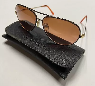 Vintage Serengeti Driver Aviator Sunglasses Brown With Original Case • $89