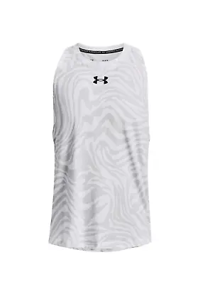 Under Armour Tank Top Mens 2XL UA Baseline Cotton Jersey Training White Tiger • $27.99