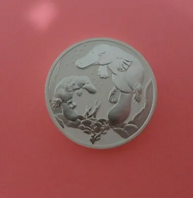 2021 2oz Mother & Baby Platypus BU Silver Piedfort Coin In A Perth Mint Capsule • $119