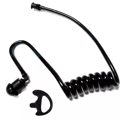 Black Acoustic Ear Tube + Black Left Medium Earmold For Motorola Radio Earpiece • $7.99